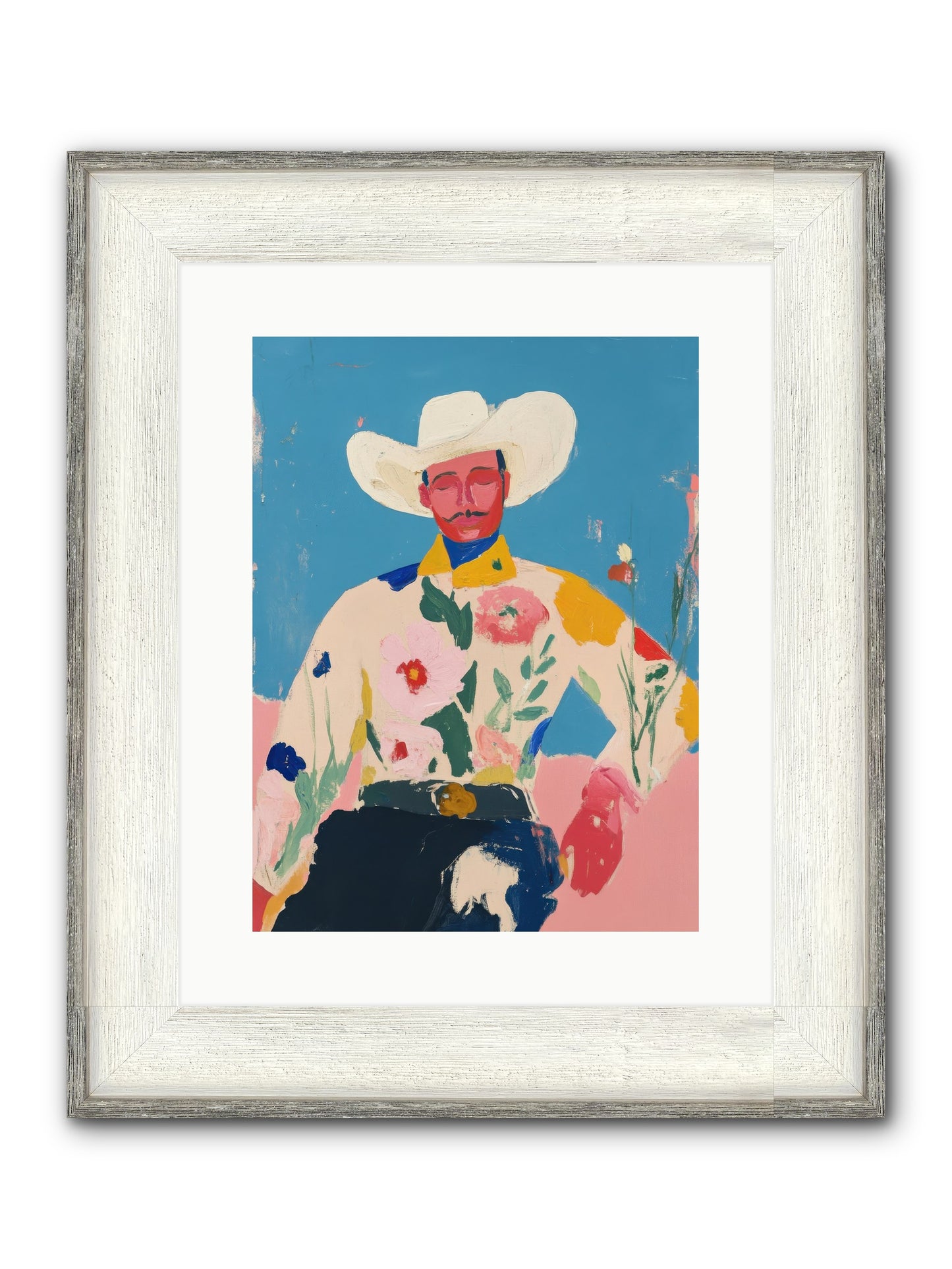 Painted Desert Tale Framed Print - Driftwood White 12x16