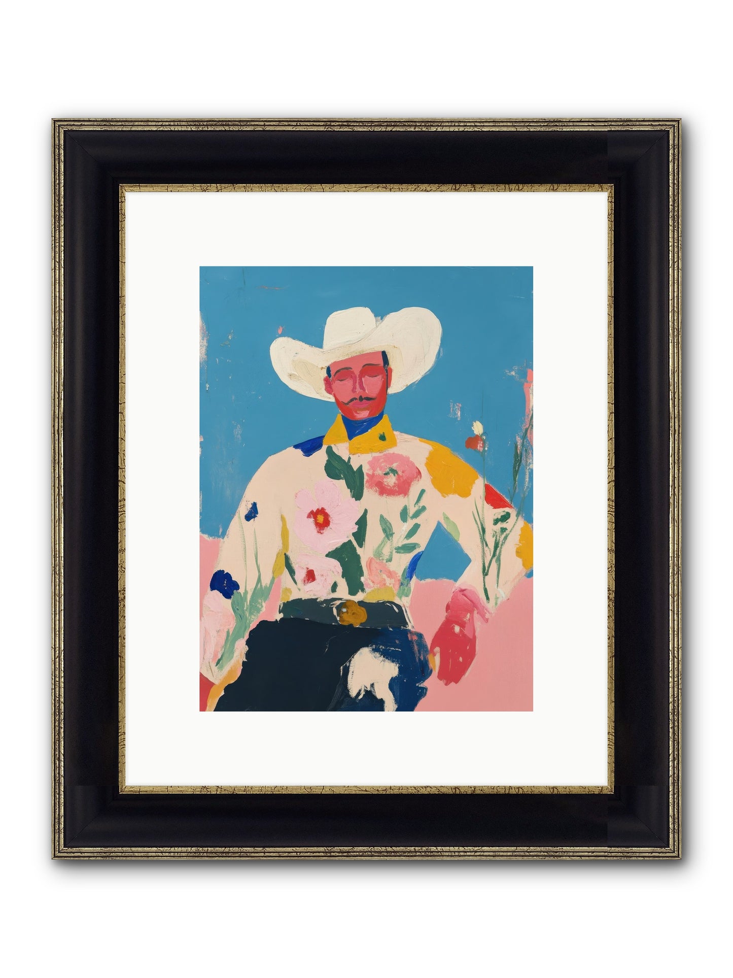Painted Desert Tale Framed Print - Black & Gold 9x12
