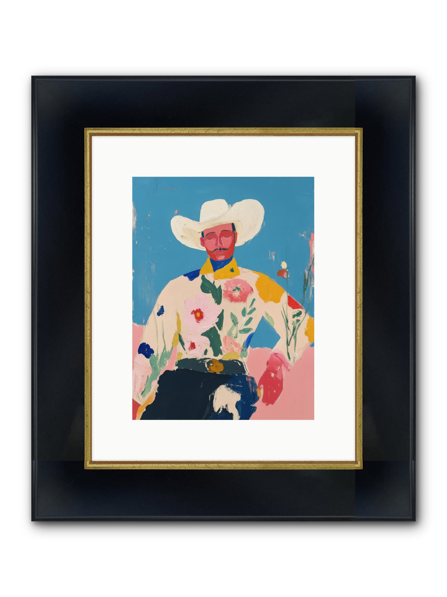 Painted Desert Tale Framed Print - Wide Black w/Gold 9x12