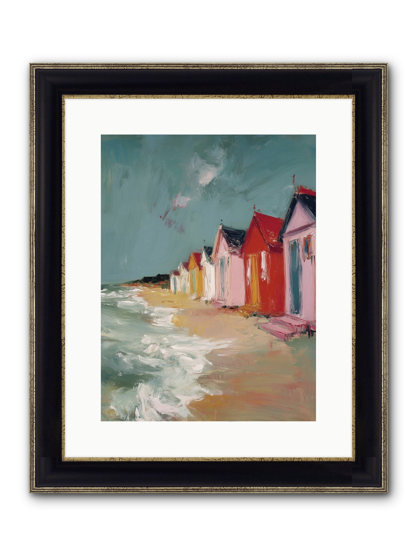 Painted Dreams Framed Print - Black & Gold 12x16
