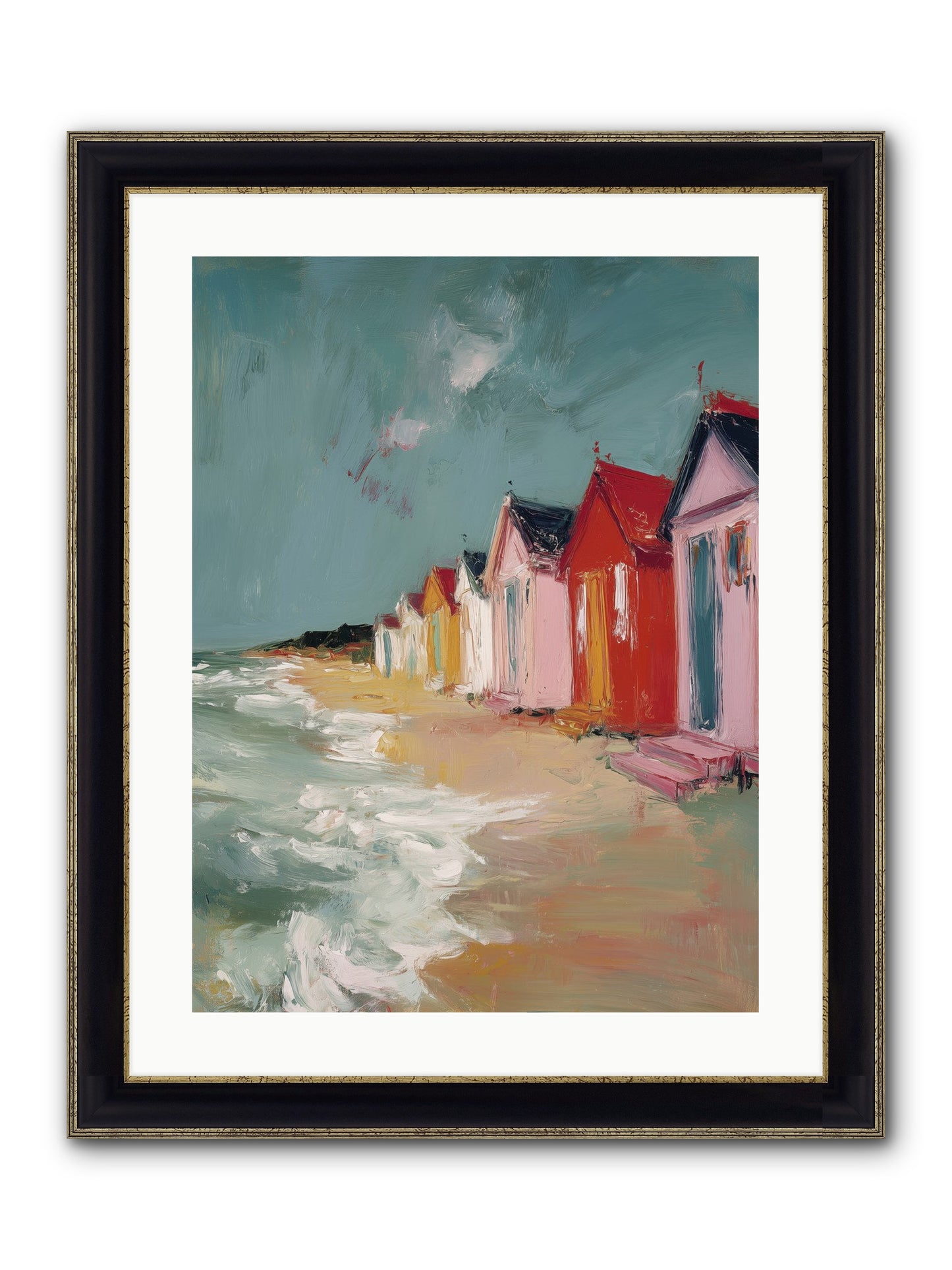 Painted Dreams Framed Print - Black & Gold 18x24