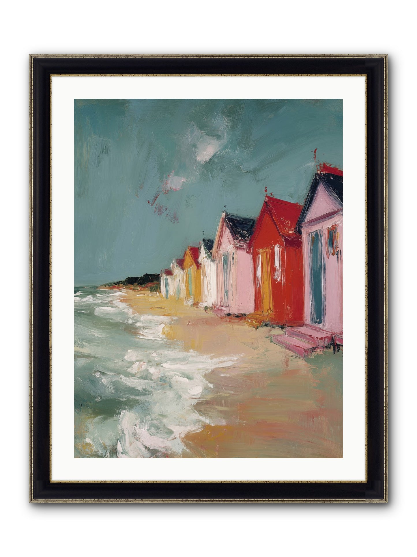 Painted Dreams Framed Print - Black & Gold 24x32