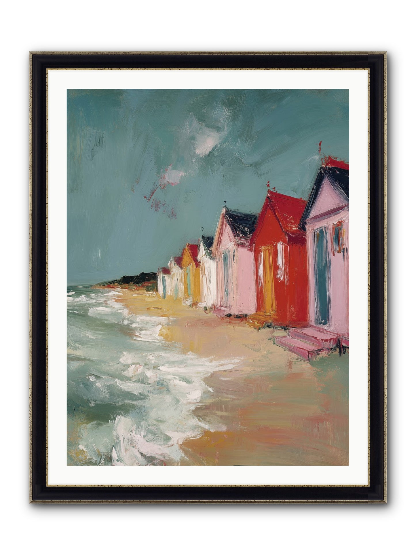 Painted Dreams Framed Print - Black & Gold 30x40