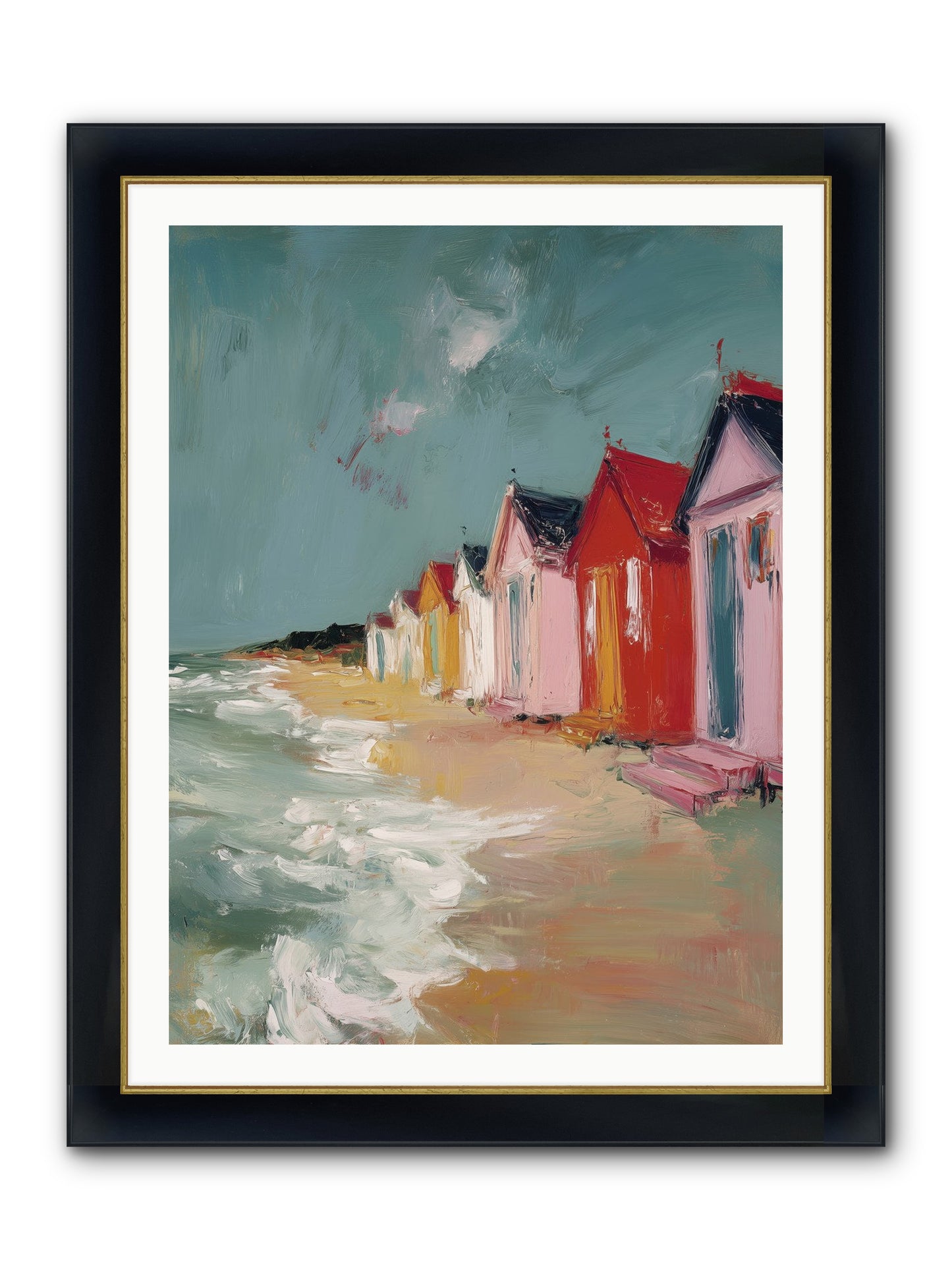 Painted Dreams Framed Print - Wide Black w/Gold 30x40