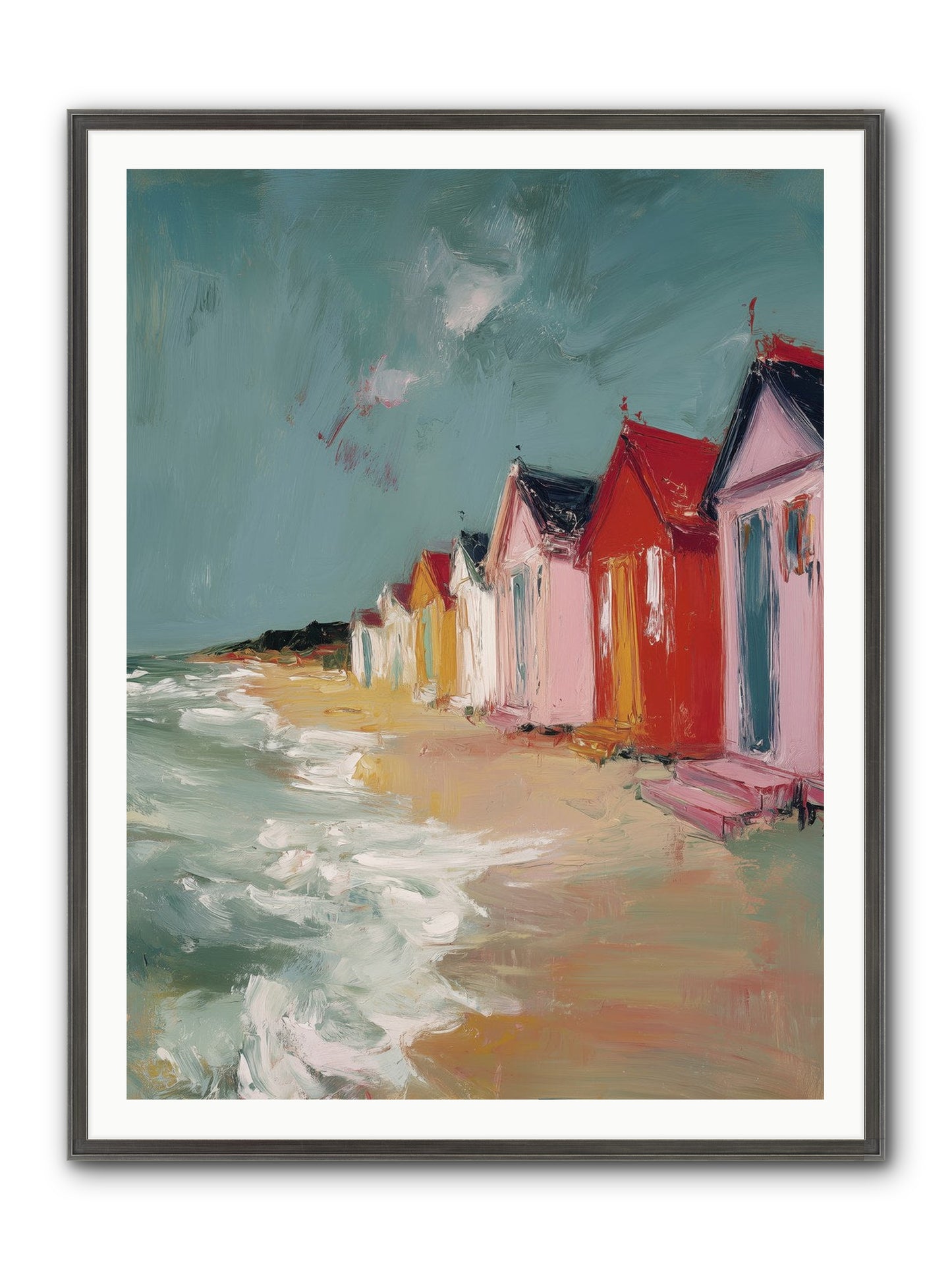 Painted Dreams Framed Print - Slimwoods Black/Silver 36x48
