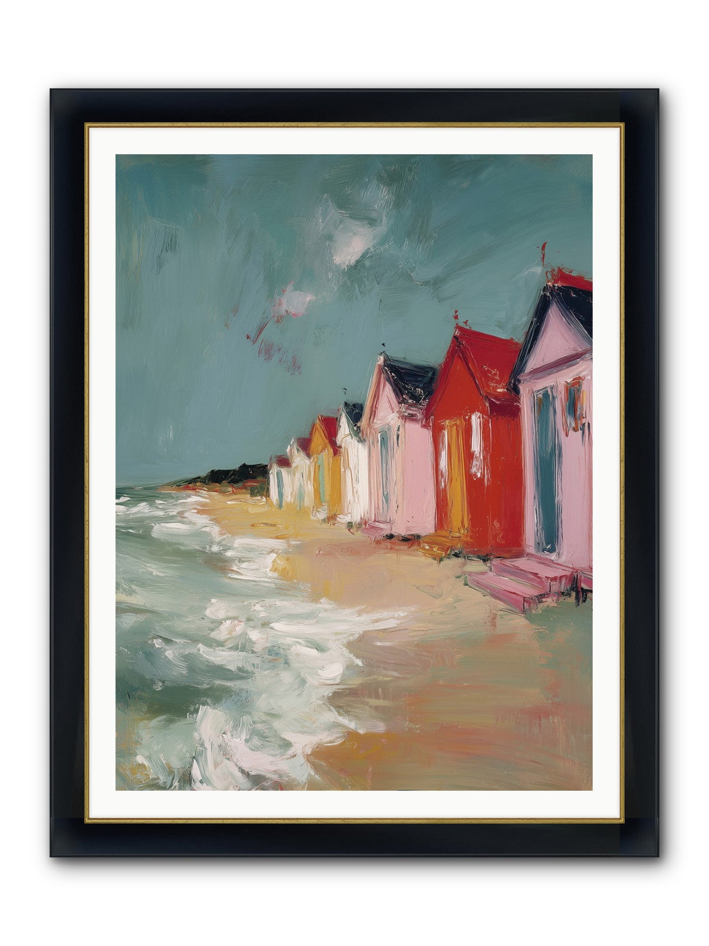 Painted Dreams Framed Print - Wide Black w/Gold 36x48