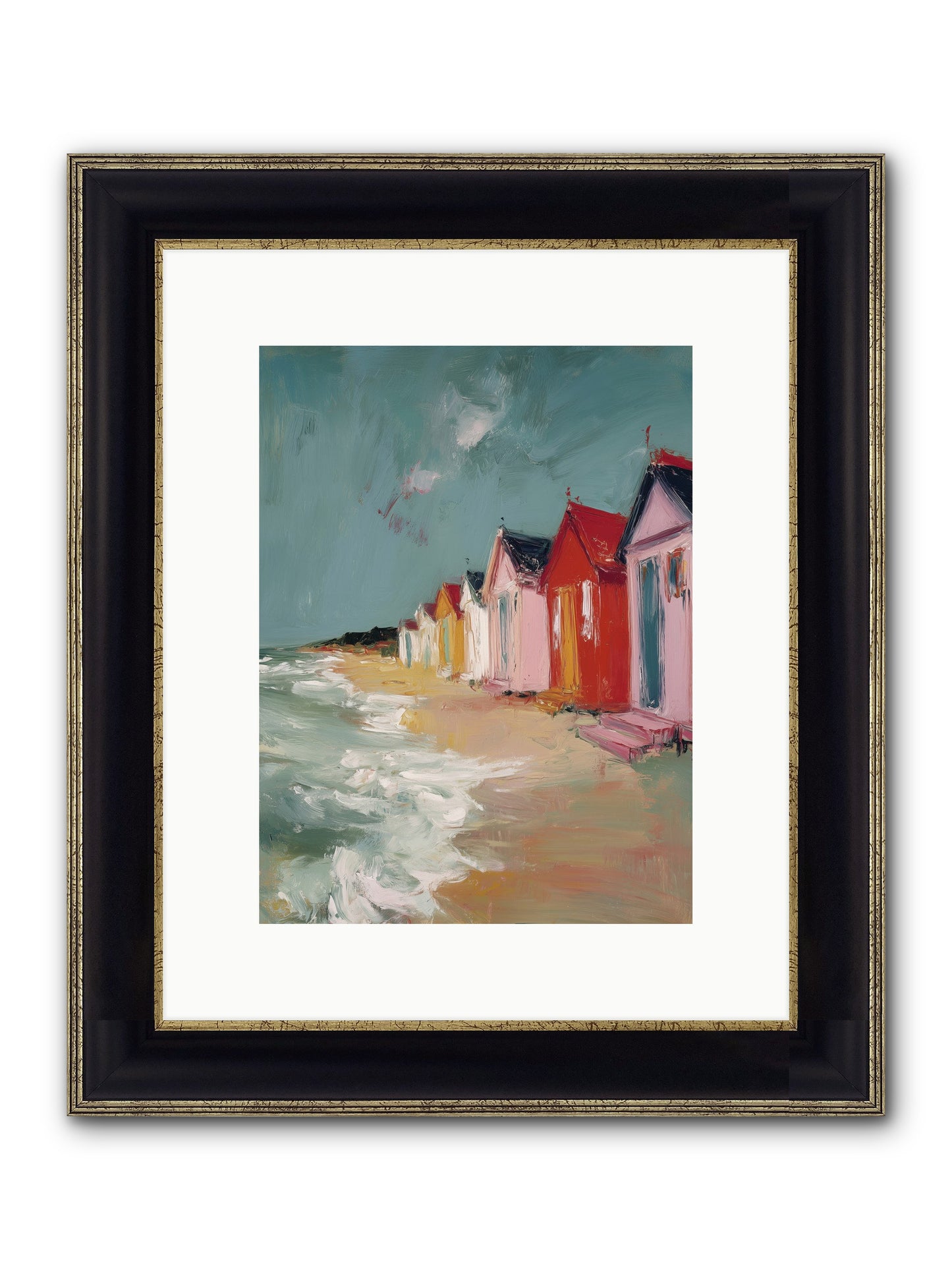 Painted Dreams Framed Print - Black & Gold 9x12
