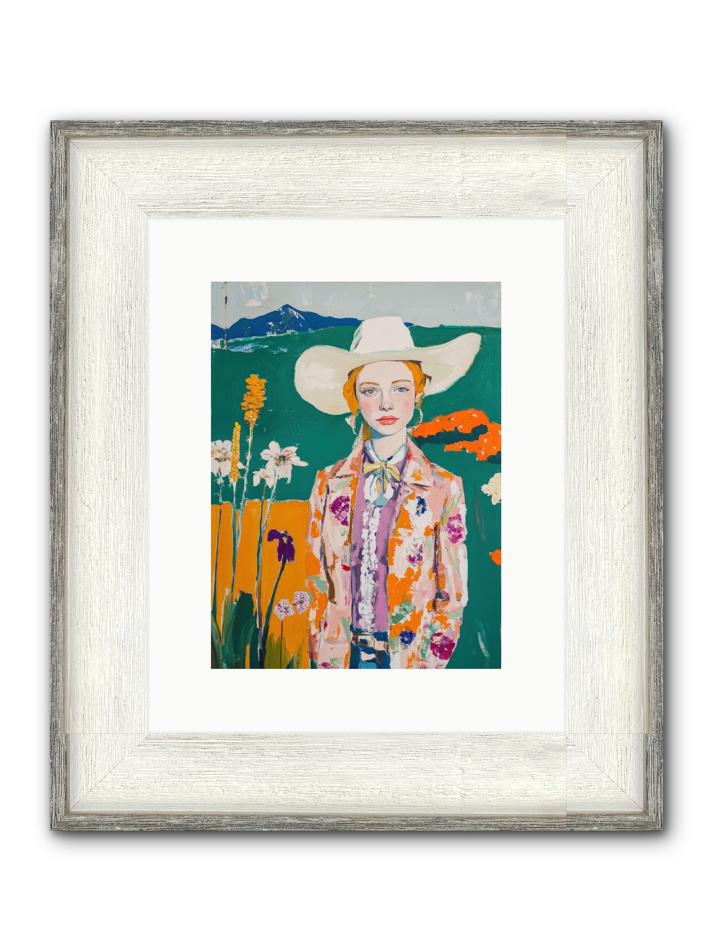 Painted Earth Framed Print - Driftwood White 9x12