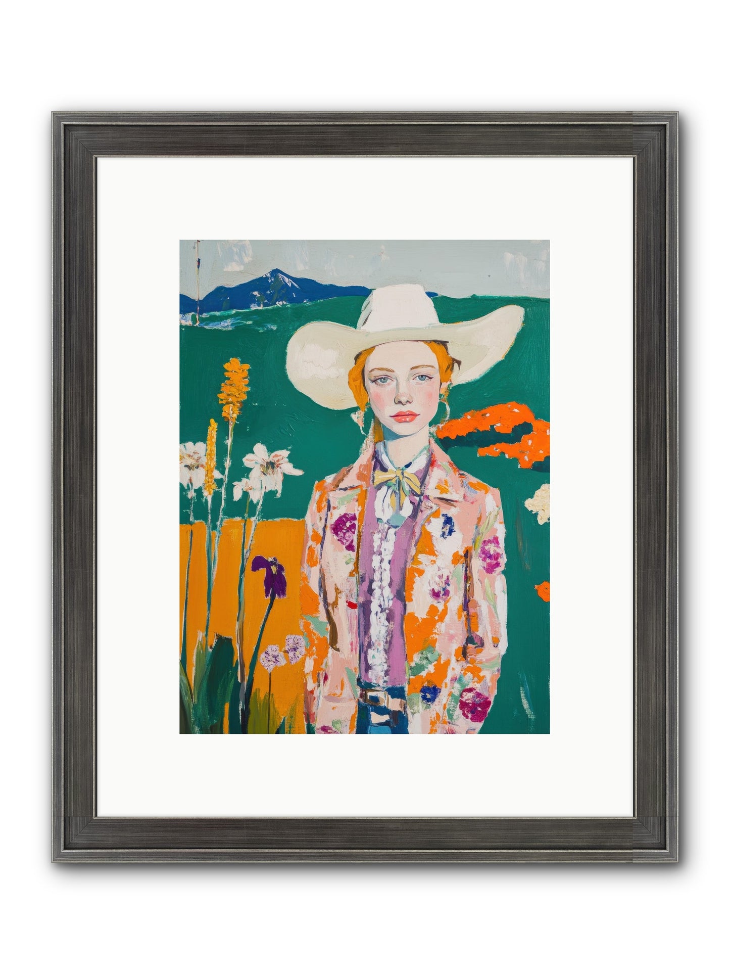 Painted Earth Framed Print - Slimwoods Black/Silver 9x12