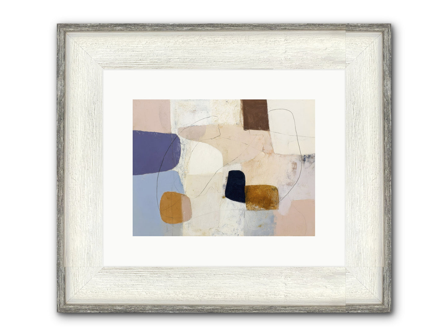 Painted Silence Framed Print - Driftwood White 12x9