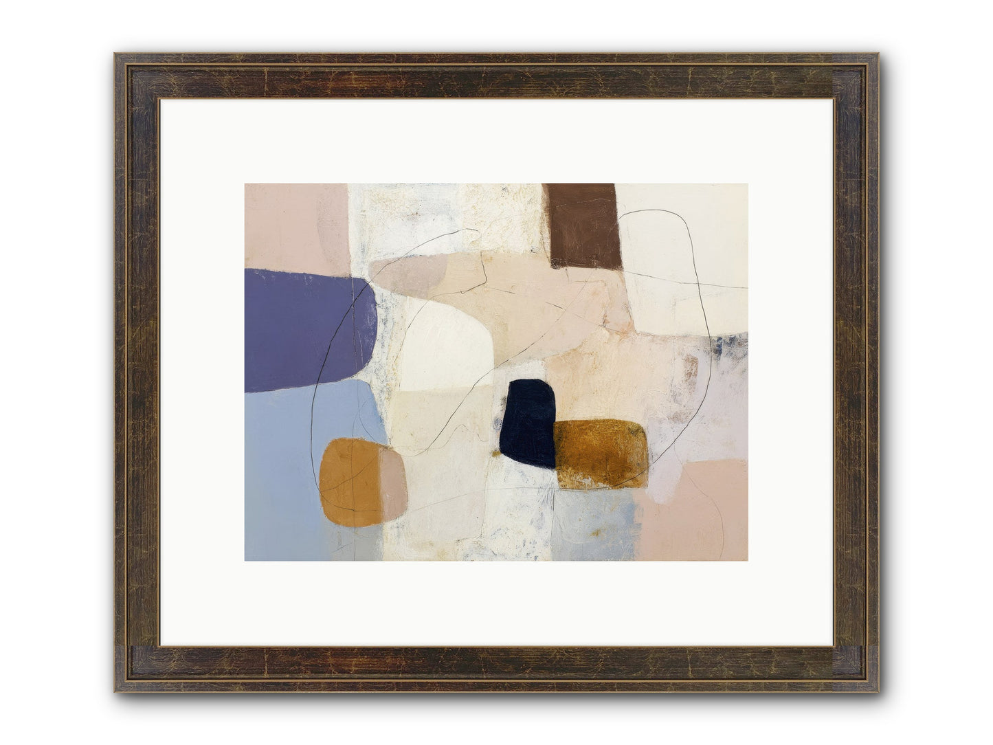 Painted Silence Framed Print - Slimwoods Black/Gold 12x9