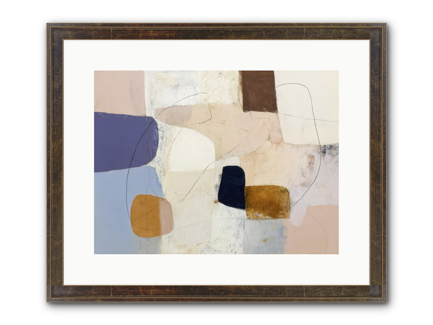 Painted Silence Framed Print - Slimwoods Black/Gold 16x12