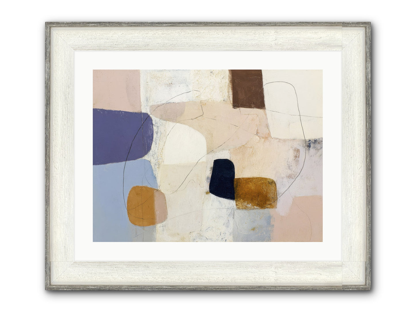 Painted Silence Framed Print - Driftwood White 24x18