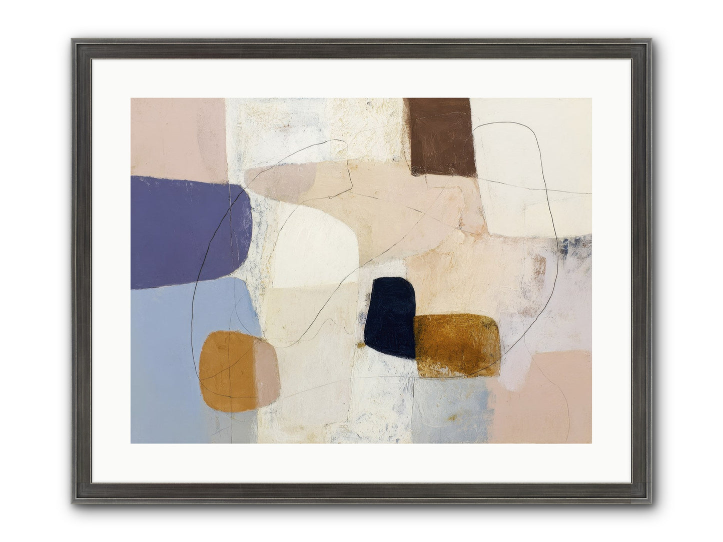 Painted Silence Framed Print - Slimwoods Black/Silver 24x18
