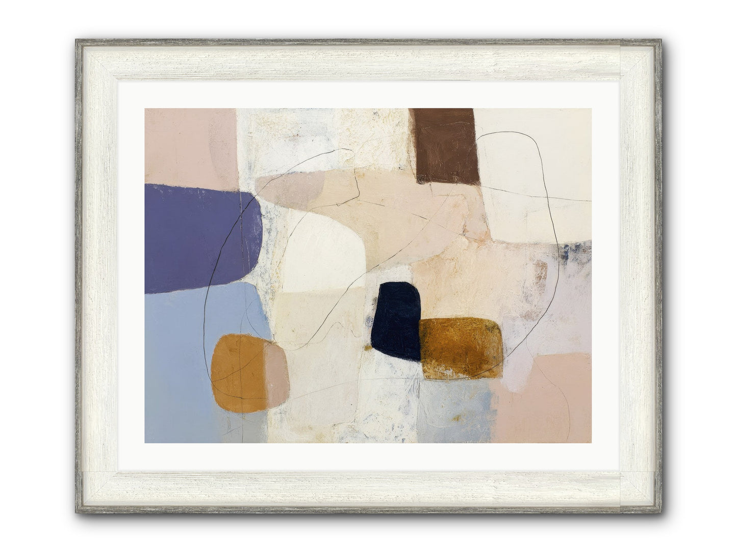 Painted Silence Framed Print - Driftwood White 32x24