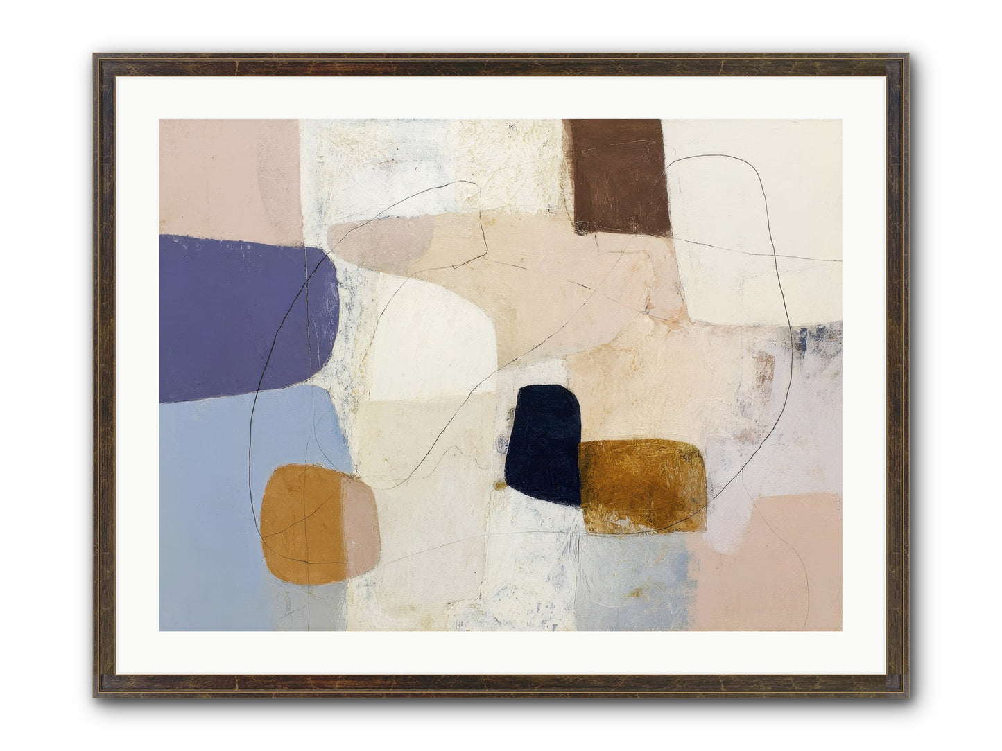Painted Silence Framed Print - Slimwoods Black/Gold 32x24