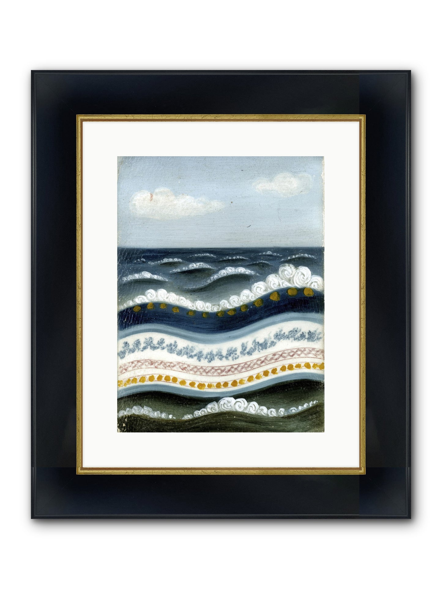 Painted Waters Framed Print - Wide Black w/Gold 12x16