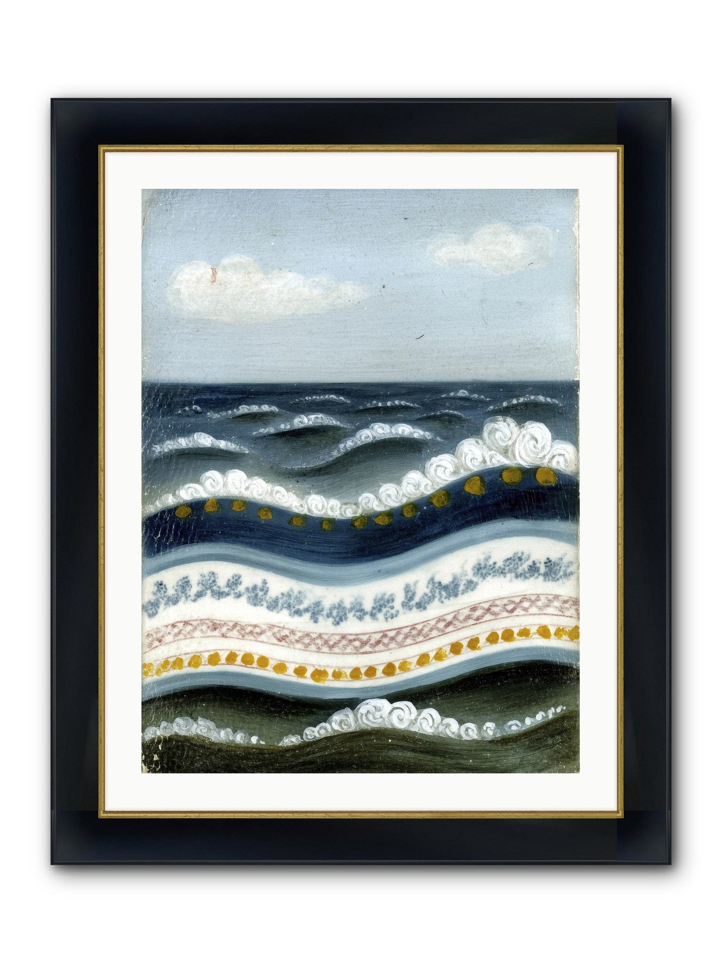 Painted Waters Framed Print - Wide Black w/Gold 24x32