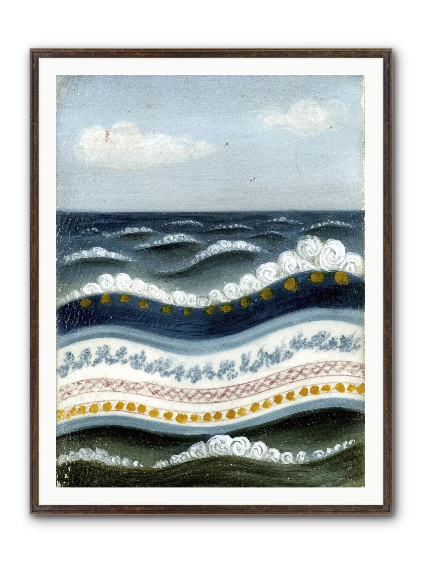 Painted Waters Framed Print - Slimwoods Black/Gold 36x48