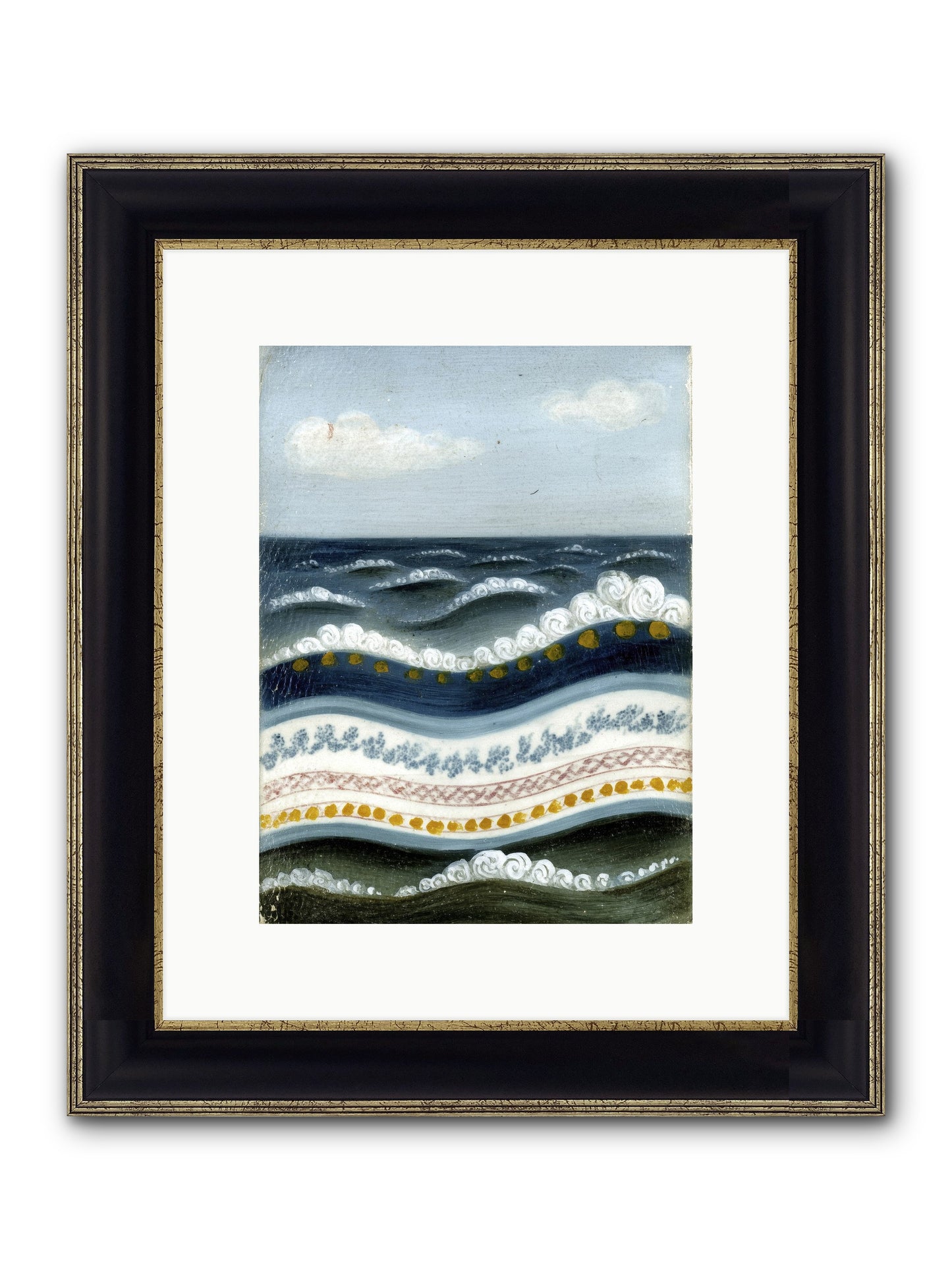 Painted Waters Framed Print - Black & Gold 9x12