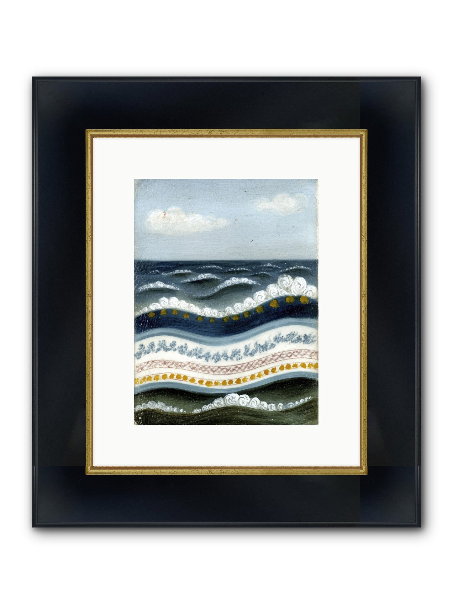 Painted Waters Framed Print - Wide Black w/Gold 9x12