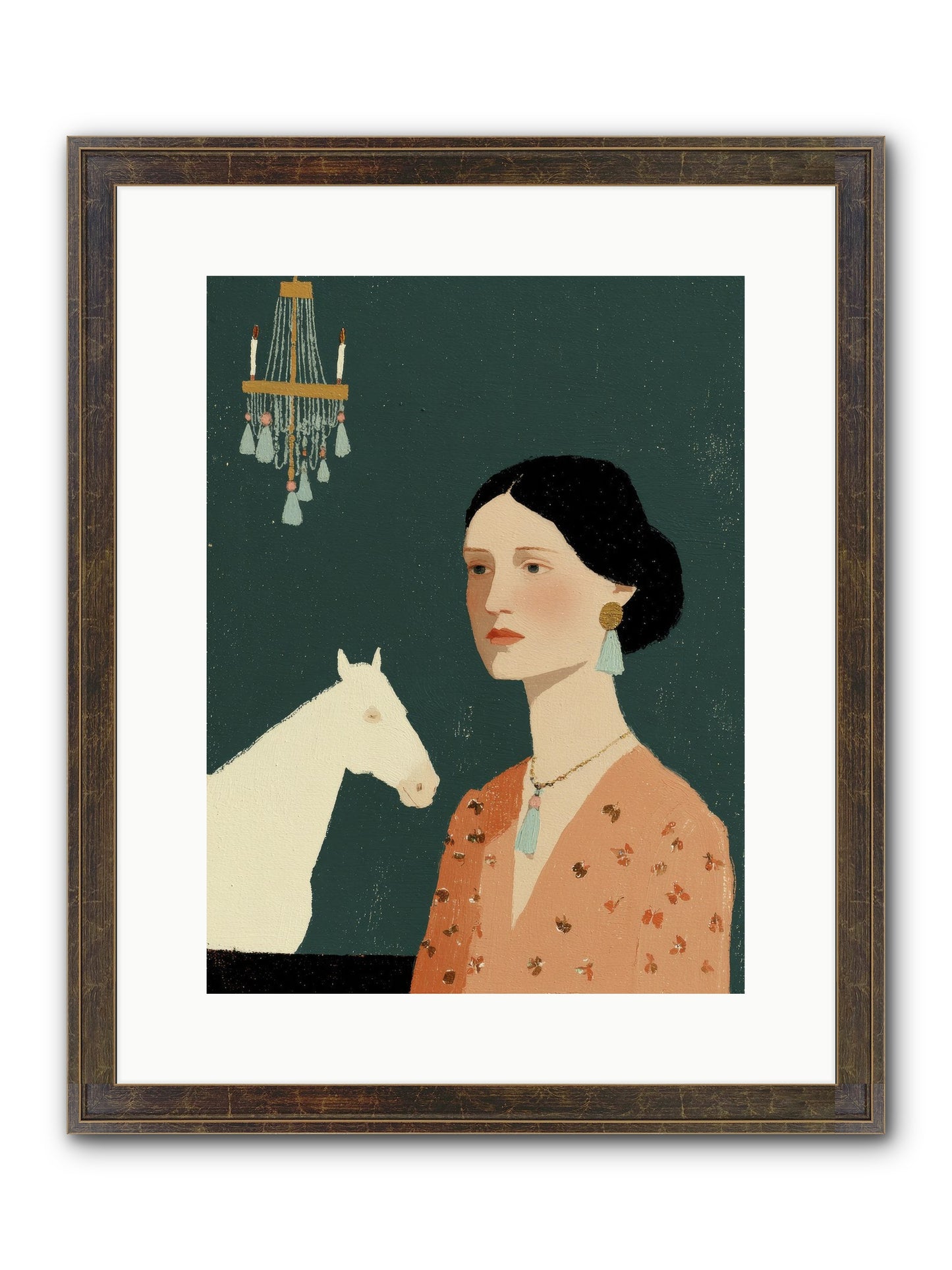 Pale Companions Framed Print - Slimwoods Black/Gold 12x16