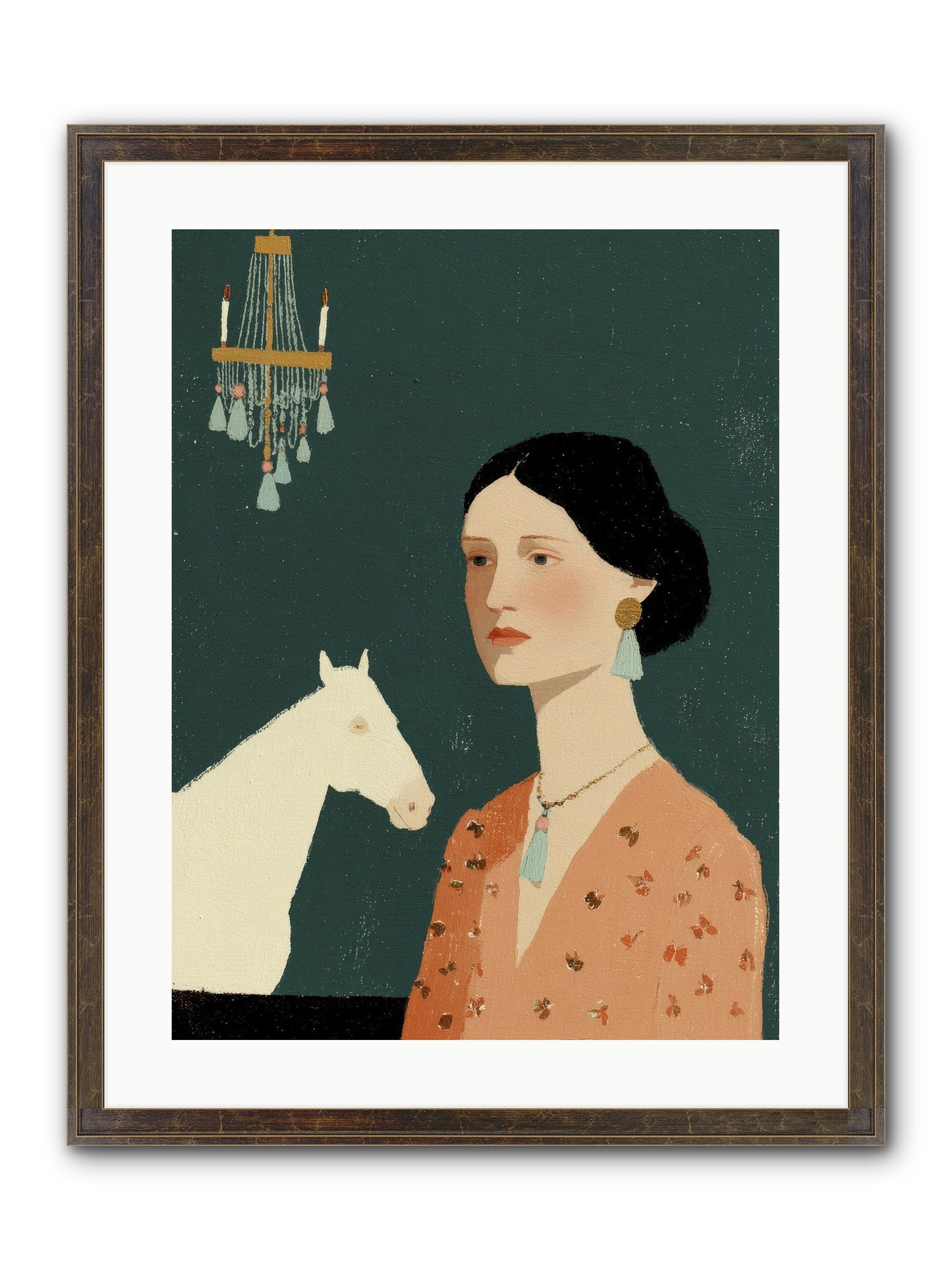 Pale Companions Framed Print - Slimwoods Black/Gold 18x24