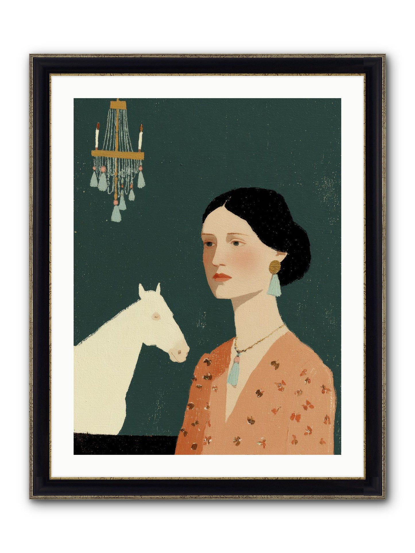 Pale Companions Framed Print - Black & Gold 24x32