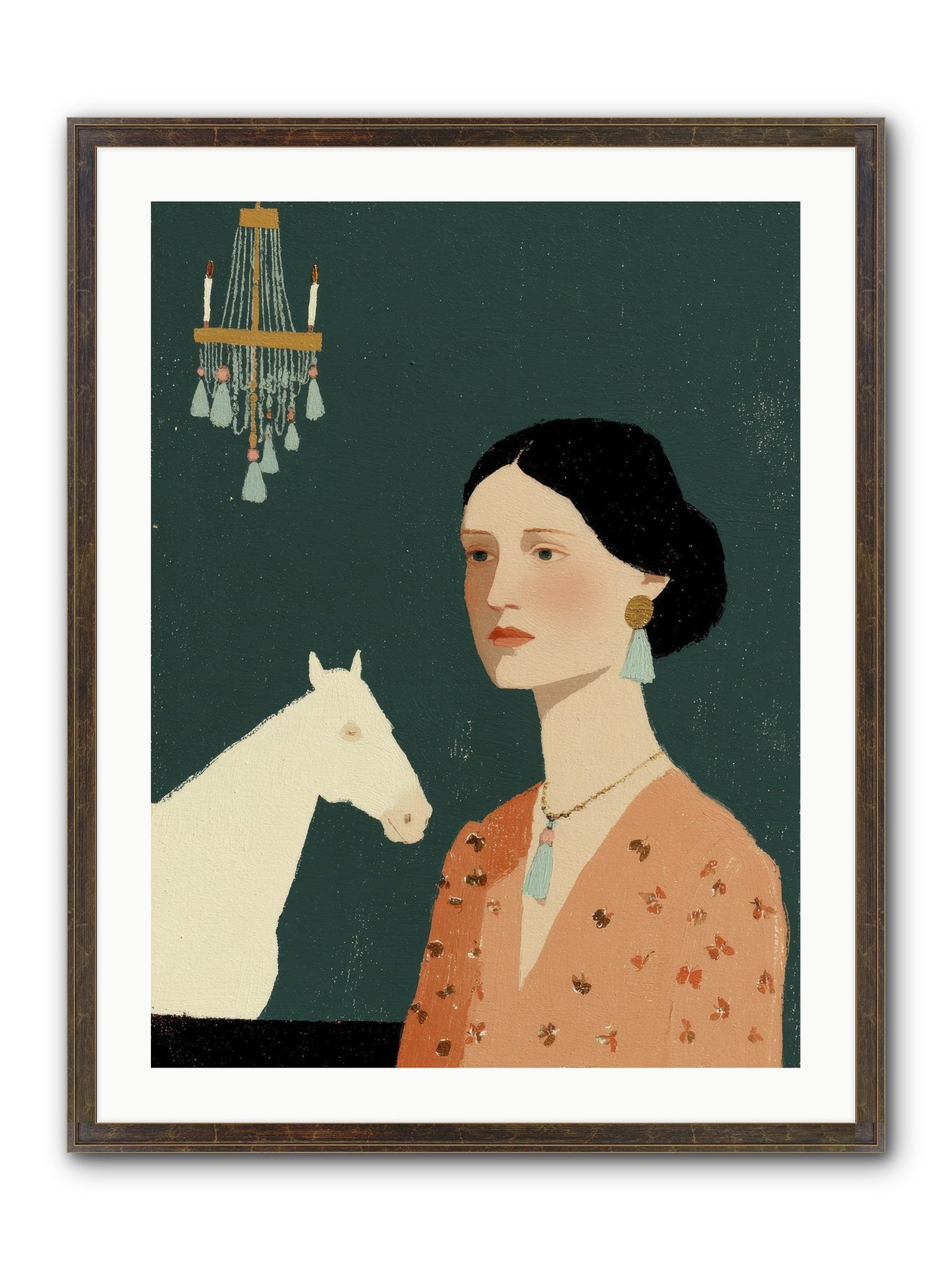 Pale Companions Framed Print - Slimwoods Black/Gold 24x32