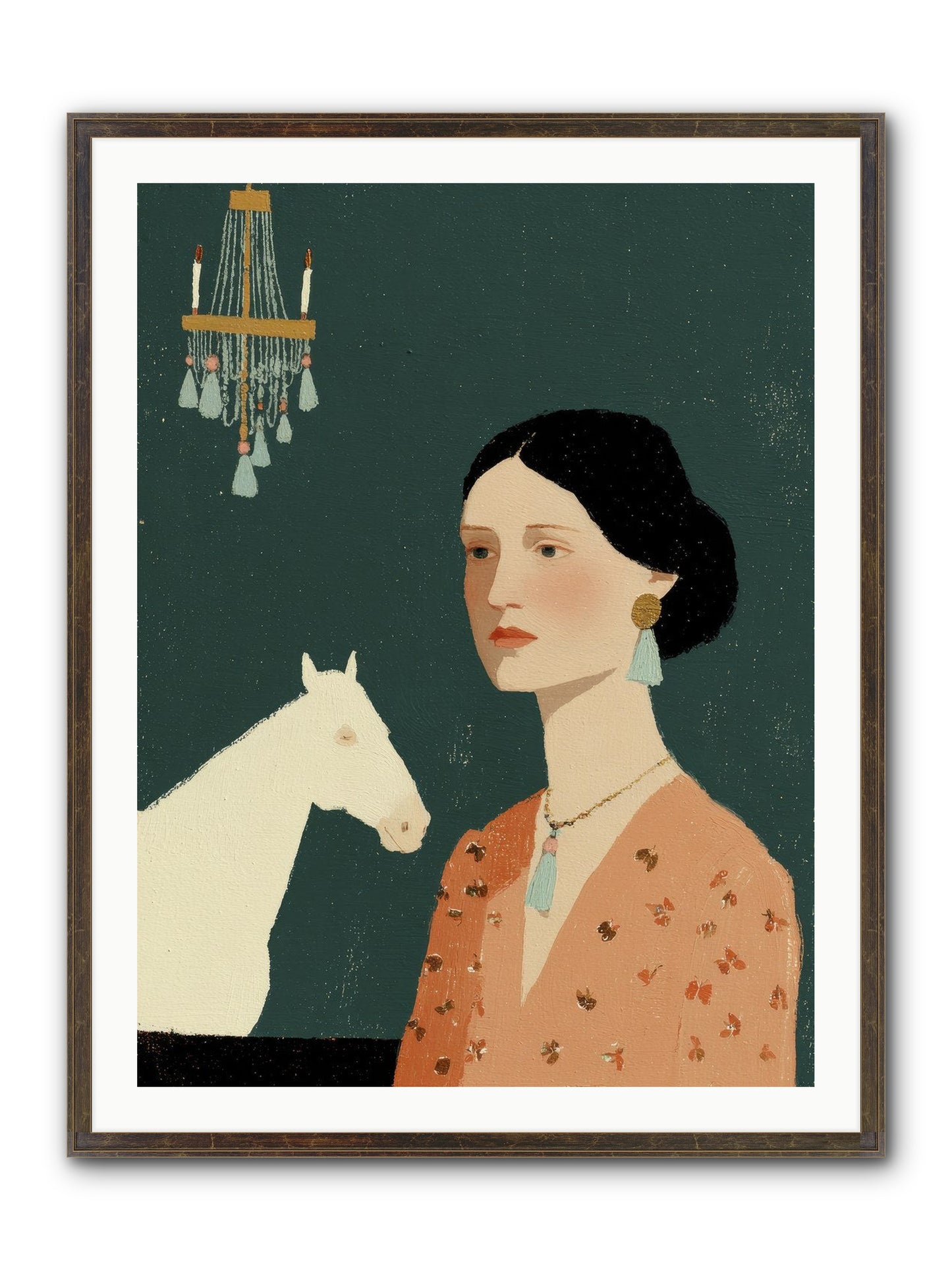 Pale Companions Framed Print - Slimwoods Black/Gold 30x40