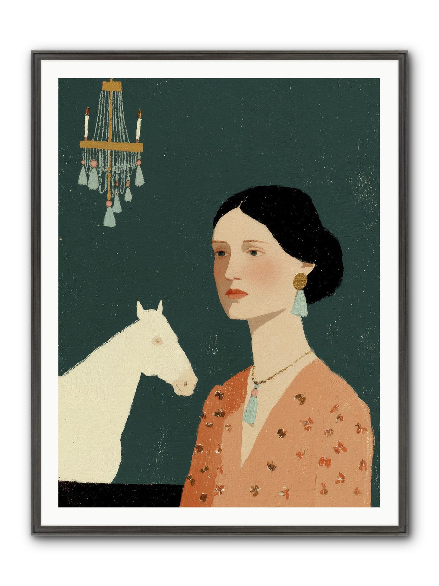 Pale Companions Framed Print - Slimwoods Black/Silver 36x48