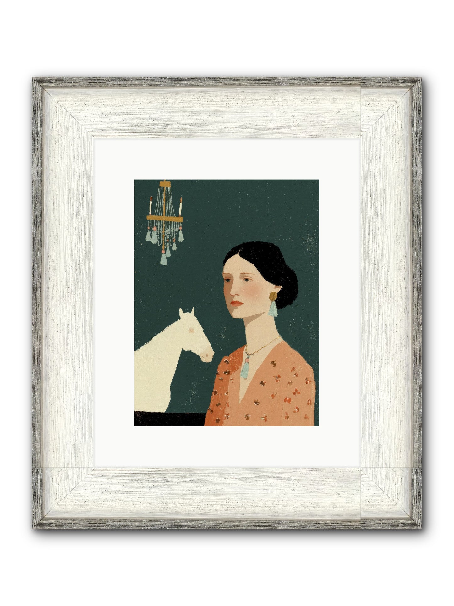 Pale Companions Framed Print - Driftwood White 9x12