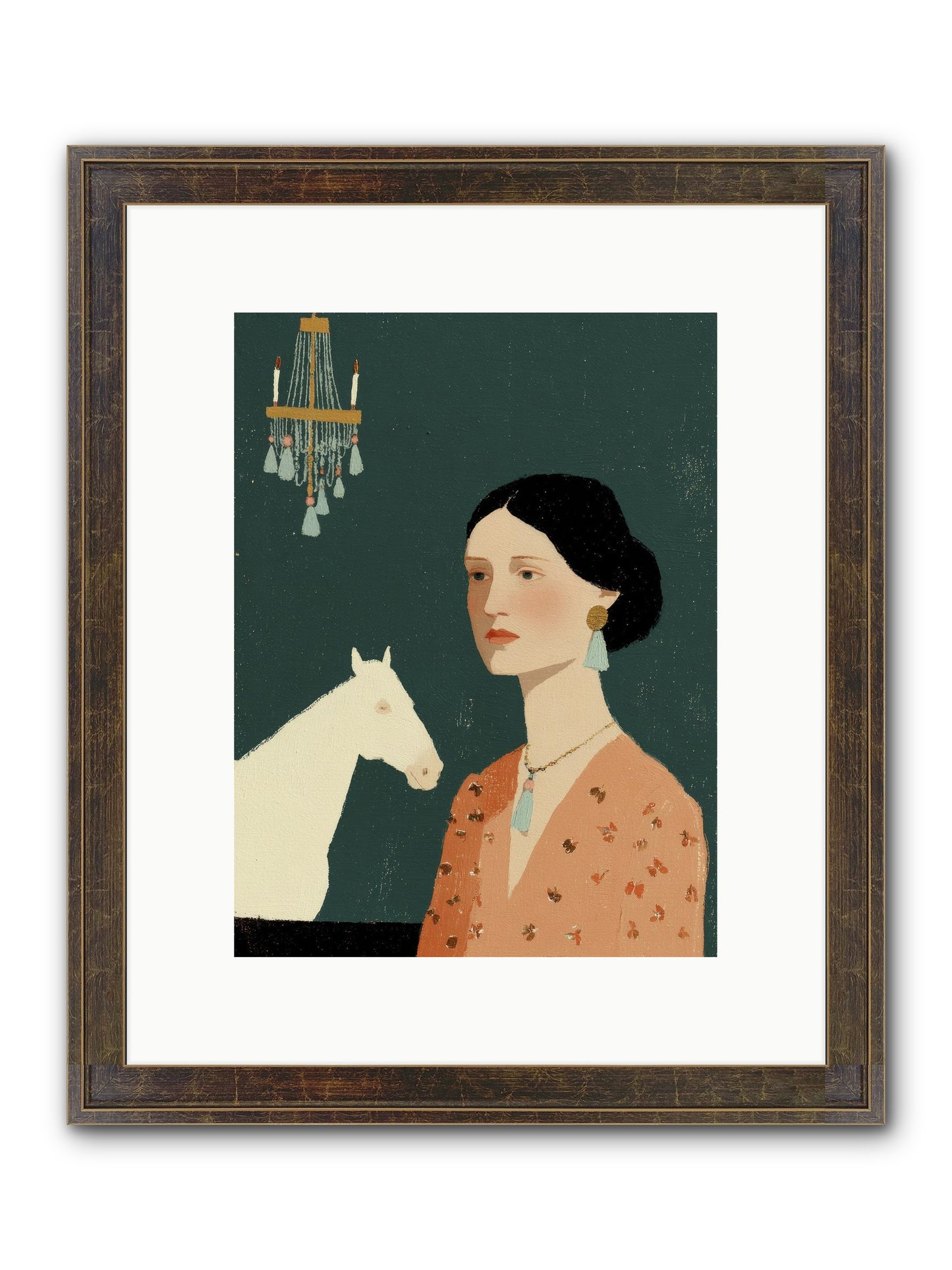 Pale Companions Framed Print - Slimwoods Black/Gold 9x12