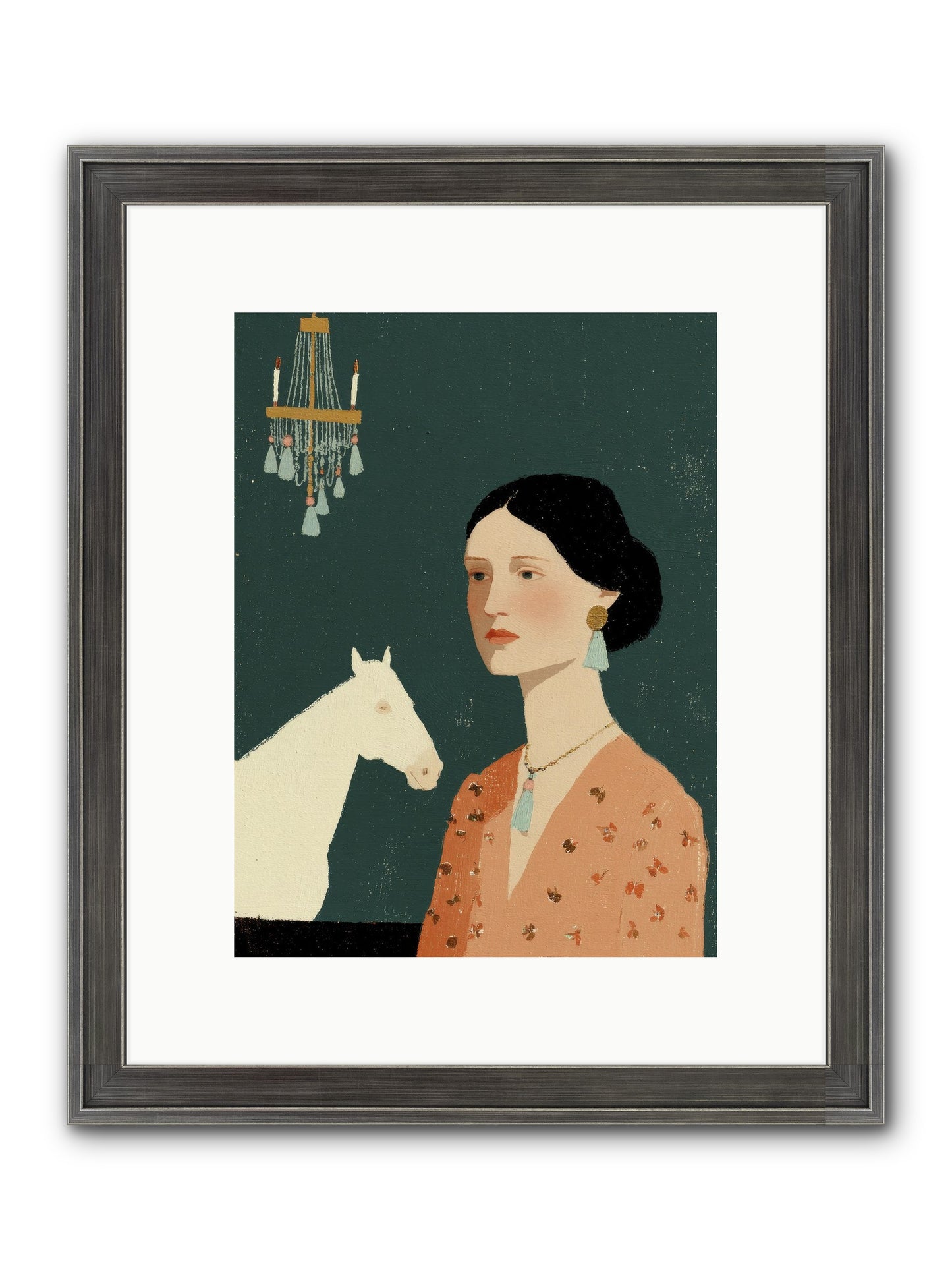 Pale Companions Framed Print - Slimwoods Black/Silver 9x12
