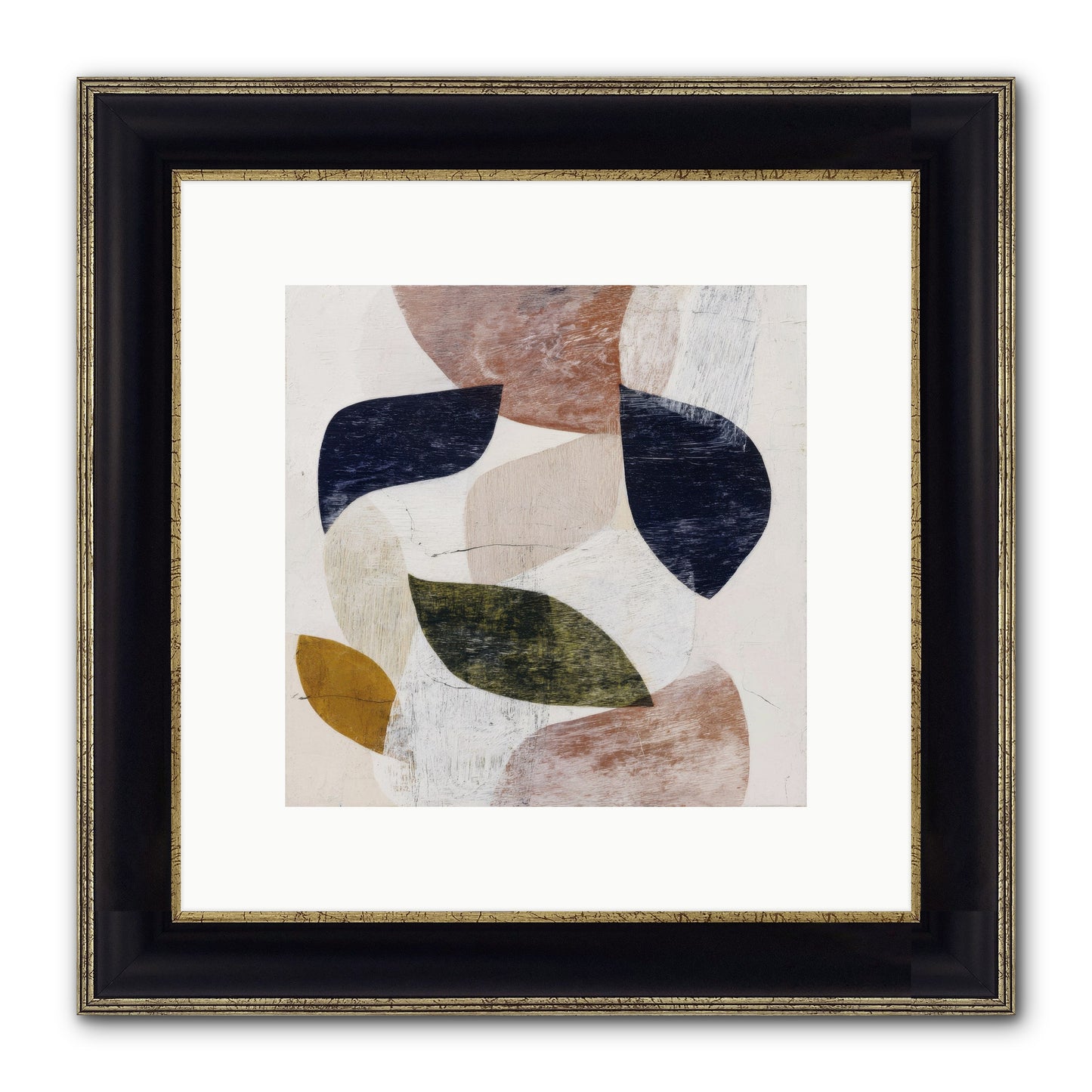 Pale Garnet Framed Print - Black & Gold 10x10