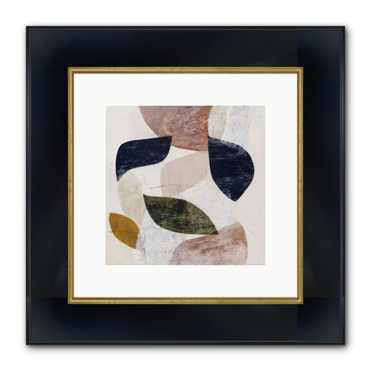 Pale Garnet Framed Print - Wide Black w/Gold 10x10