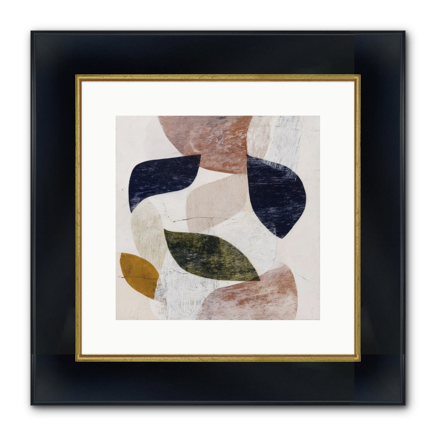 Pale Garnet Framed Print - Wide Black w/Gold 12x12