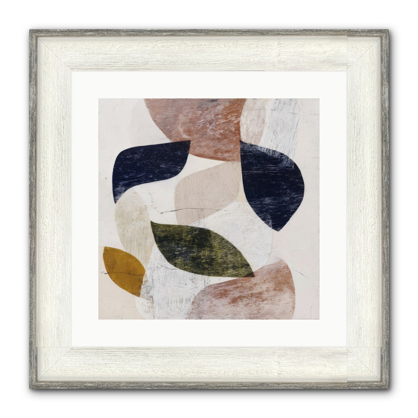 Pale Garnet Framed Print - Driftwood White 16x16