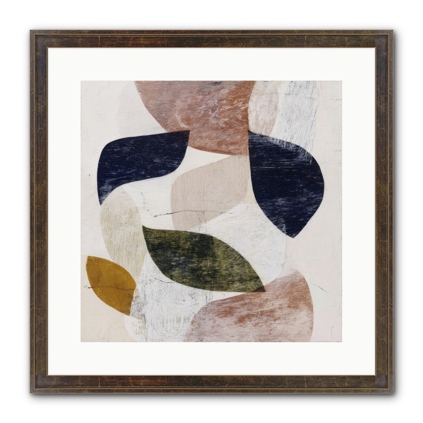 Pale Garnet Framed Print - Slimwoods Black/Gold 16x16