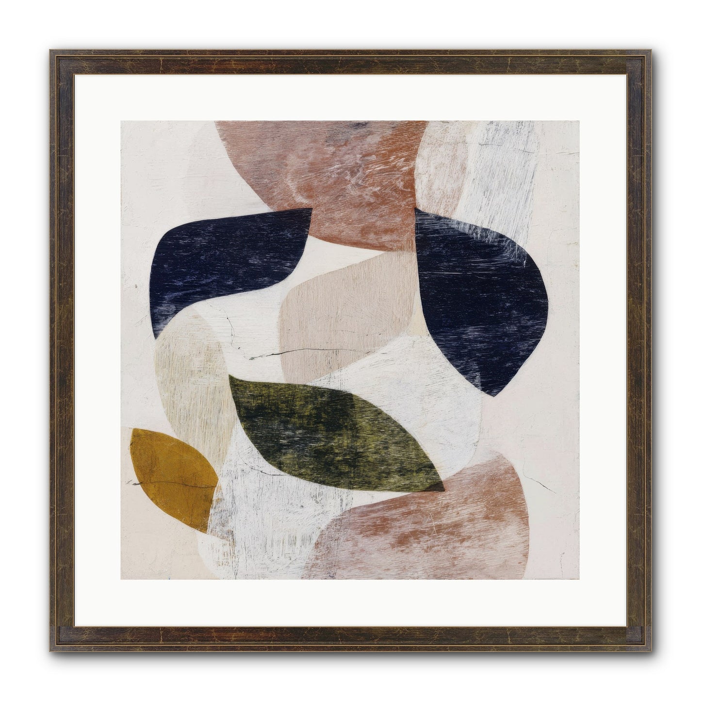 Pale Garnet Framed Print - Slimwoods Black/Gold 20x20