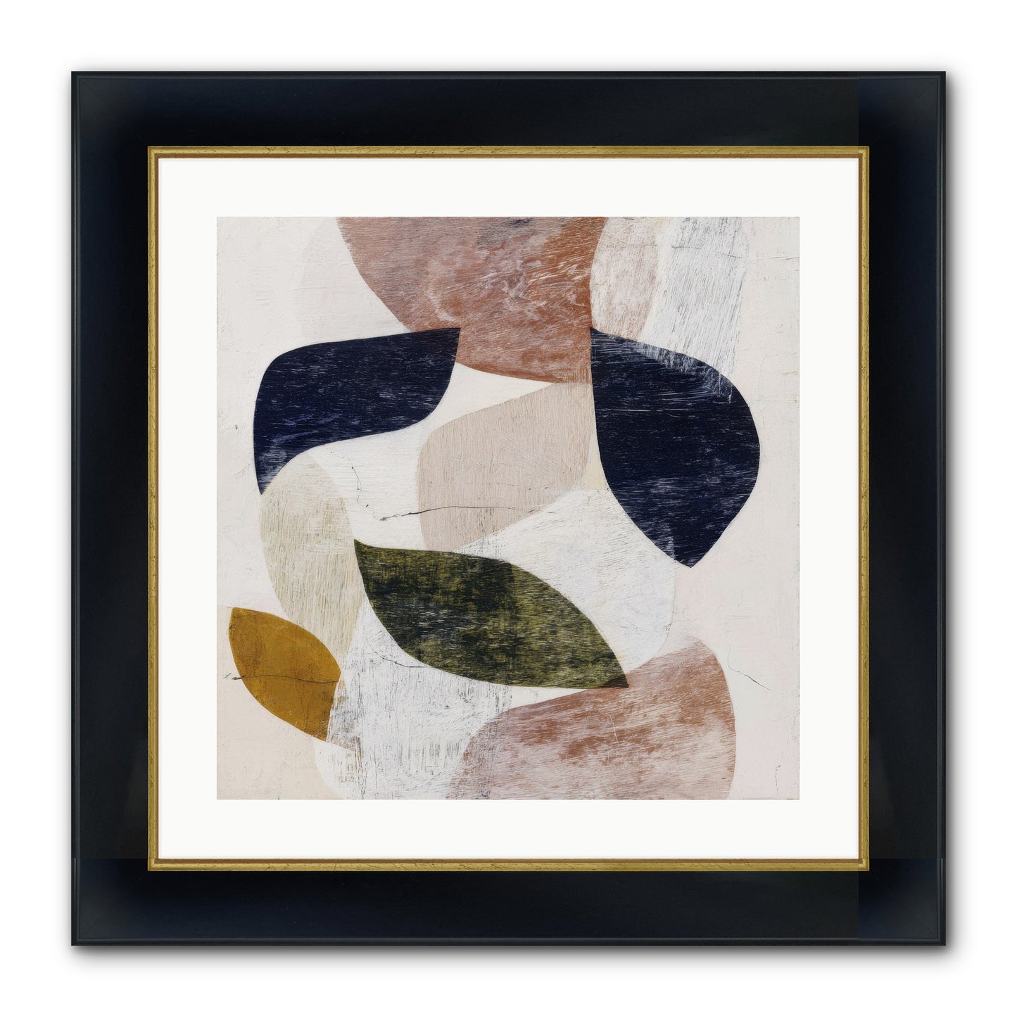 Pale Garnet Framed Print - Wide Black w/Gold 20x20