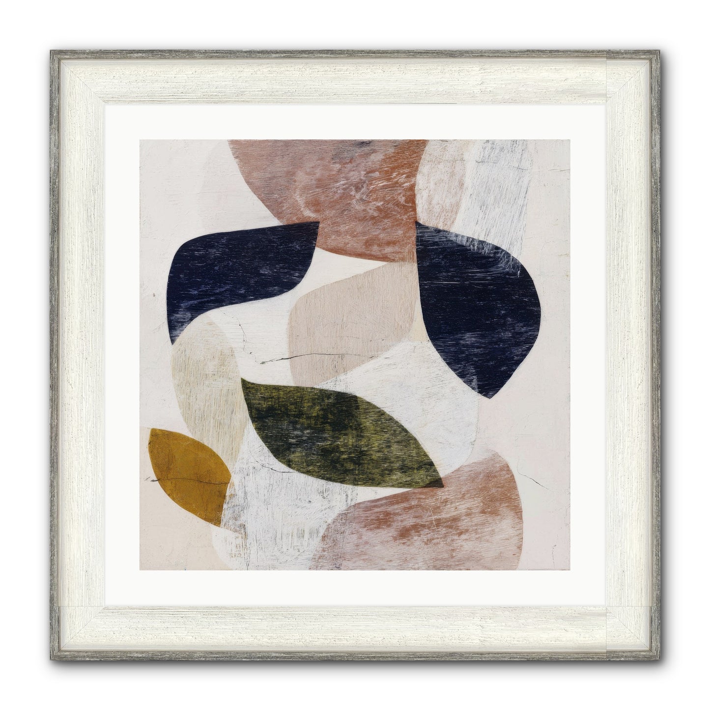 Pale Garnet Framed Print - Driftwood White 24x24