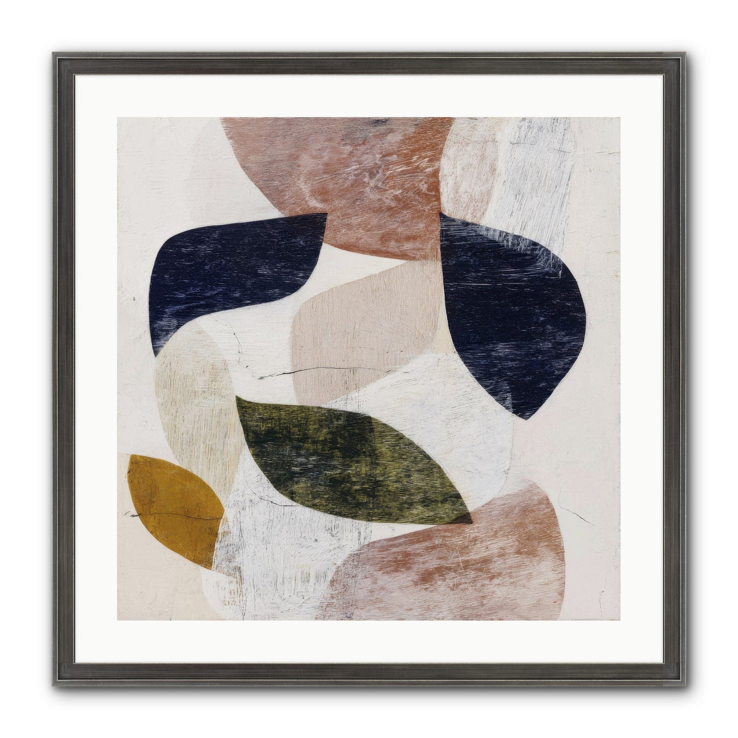 Pale Garnet Framed Print - Slimwoods Black/Silver 24x24