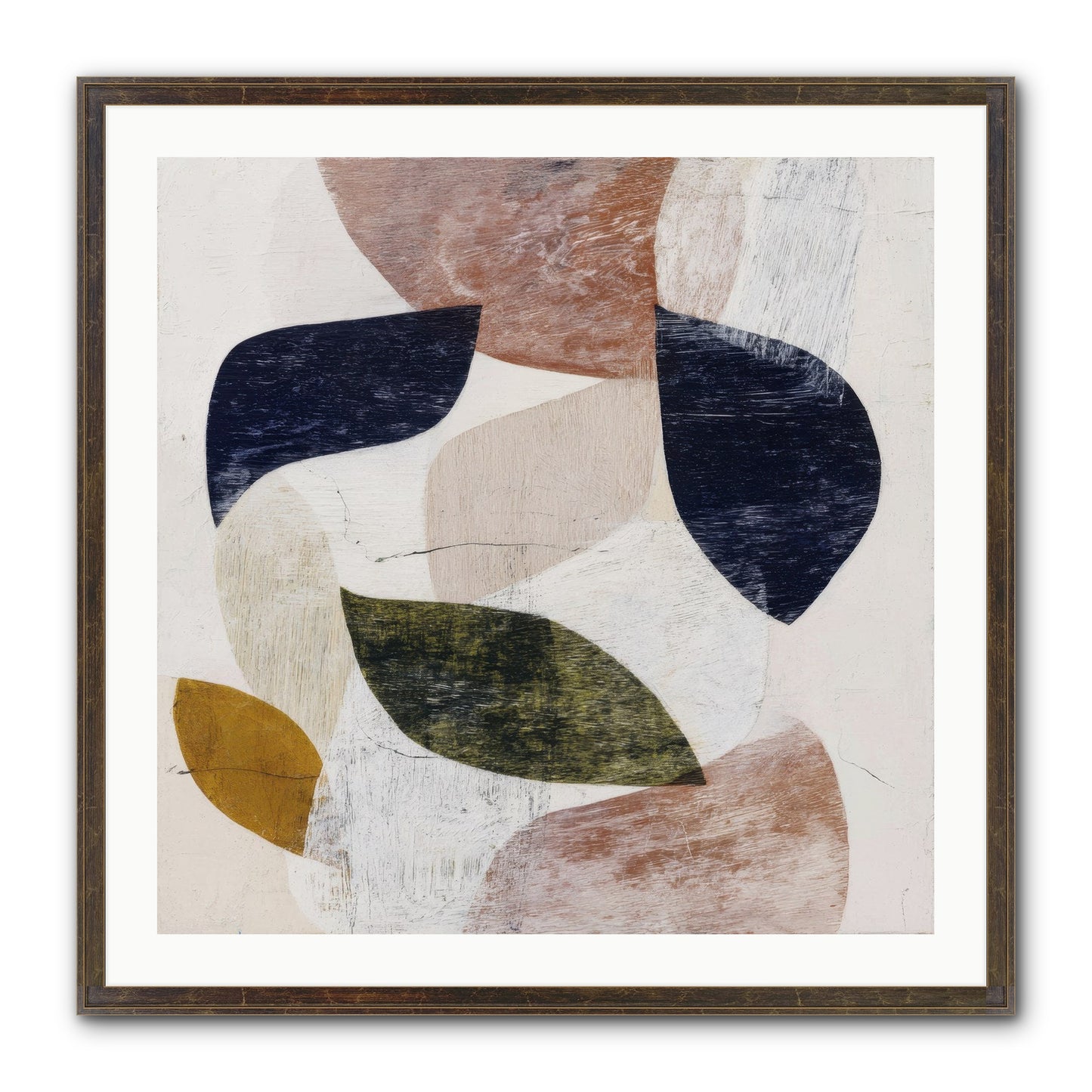 Pale Garnet Framed Print - Slimwoods Black/Gold 30x30