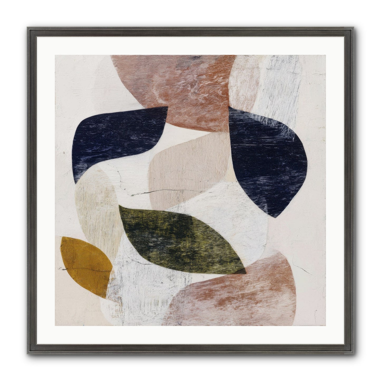 Pale Garnet Framed Print - Slimwoods Black/Silver 30x30