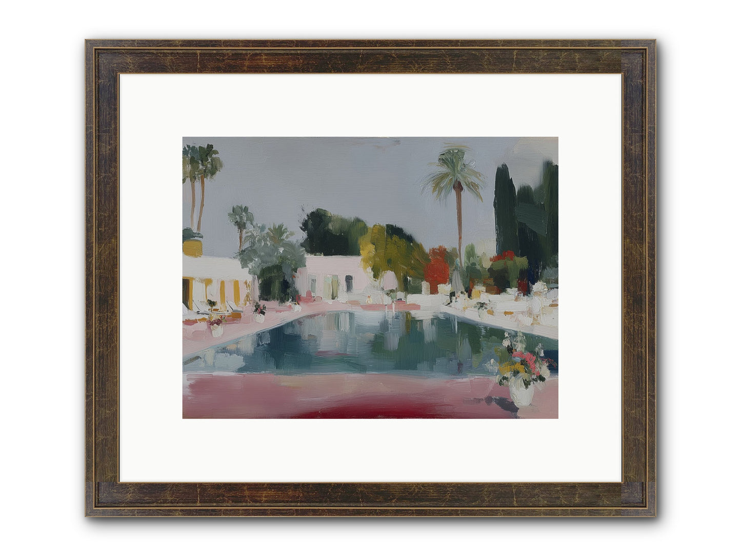 Panoramic Paradise Framed Print - Slimwoods Black/Gold 12x9
