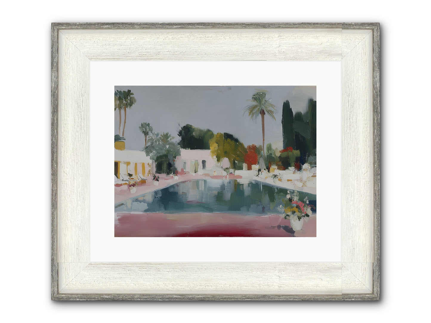 Panoramic Paradise Framed Print - Driftwood White 16x12