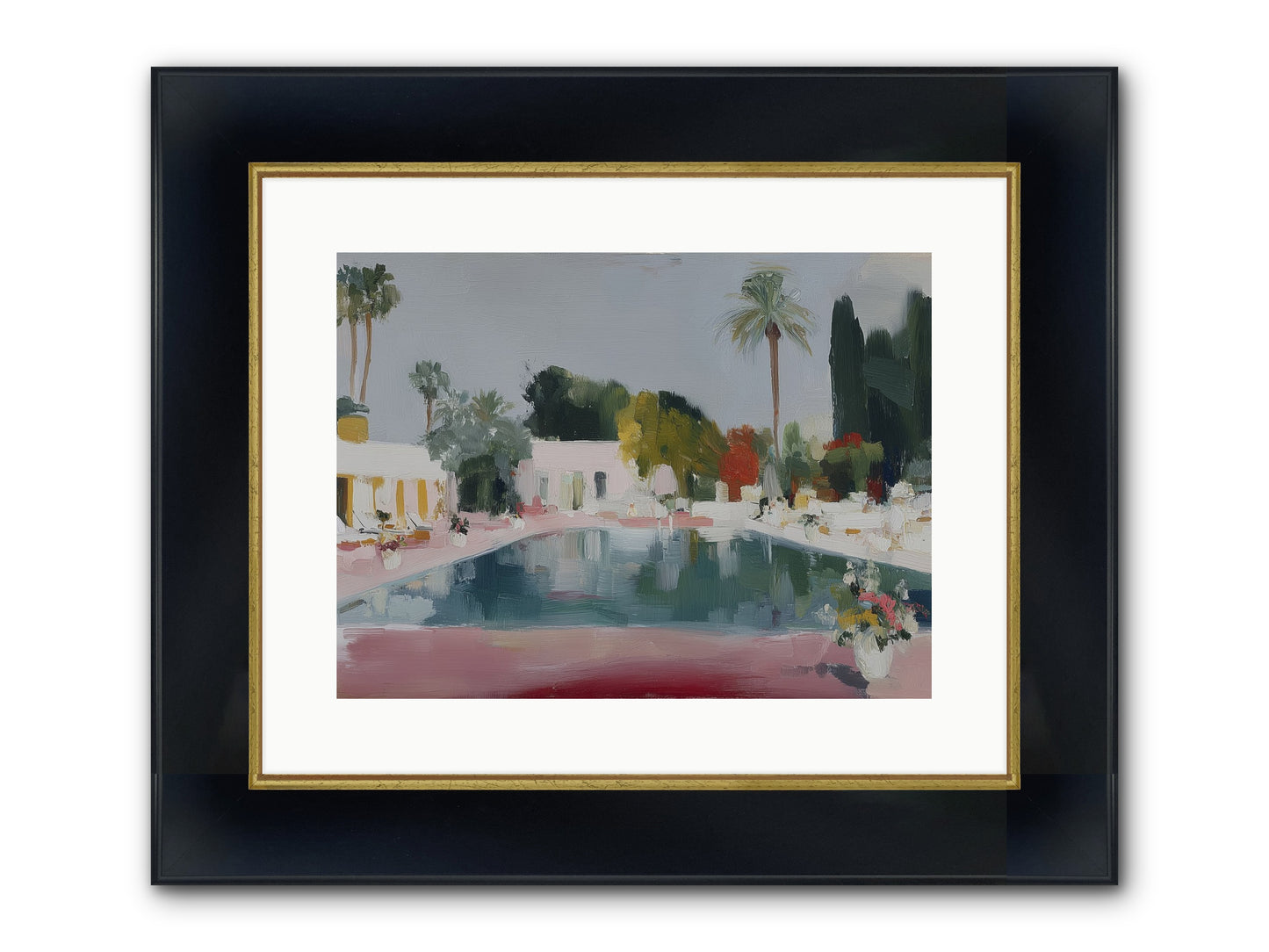 Panoramic Paradise Framed Print - Wide Black w/Gold 16x12