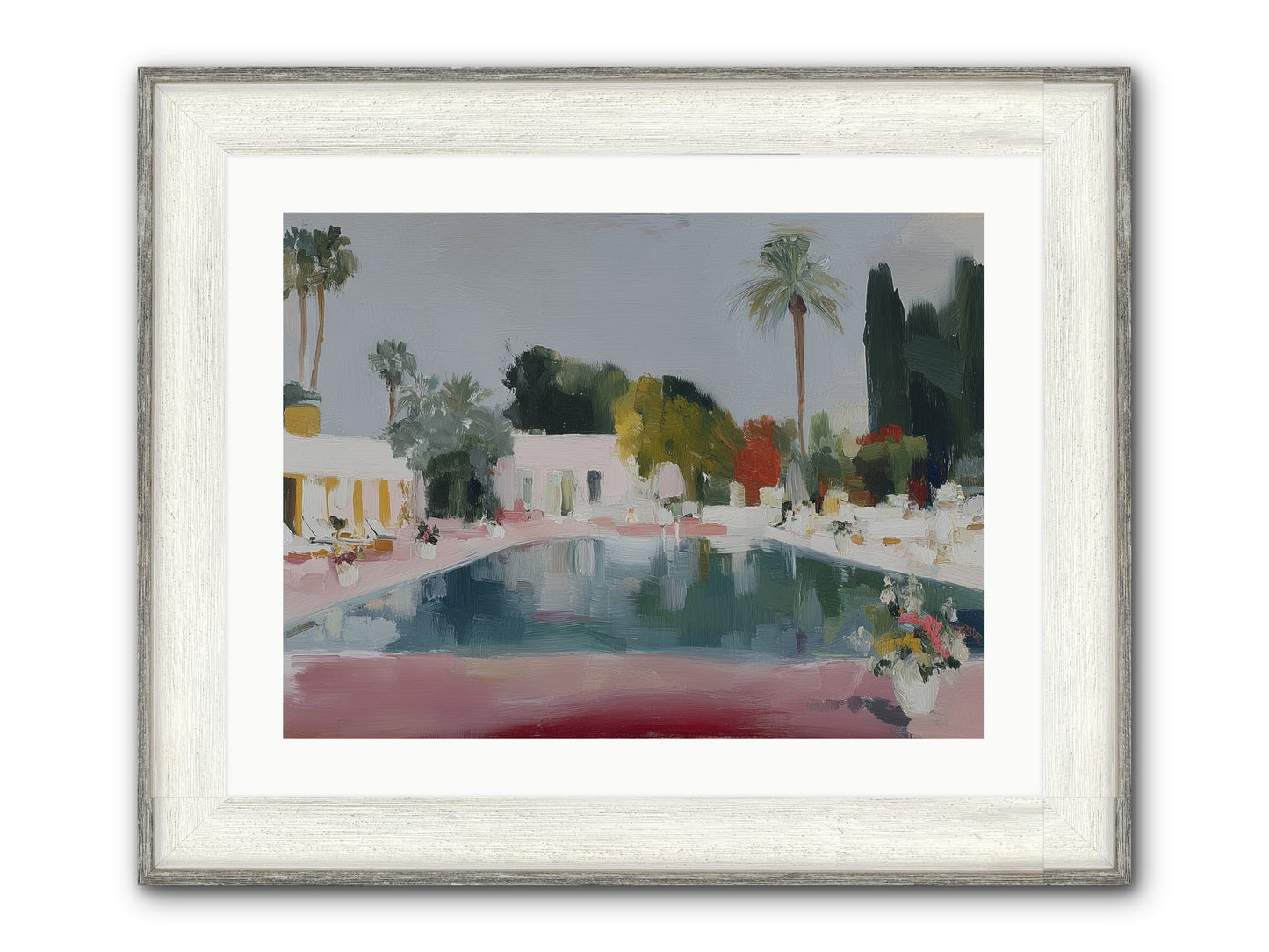 Panoramic Paradise Framed Print - Driftwood White 24x18
