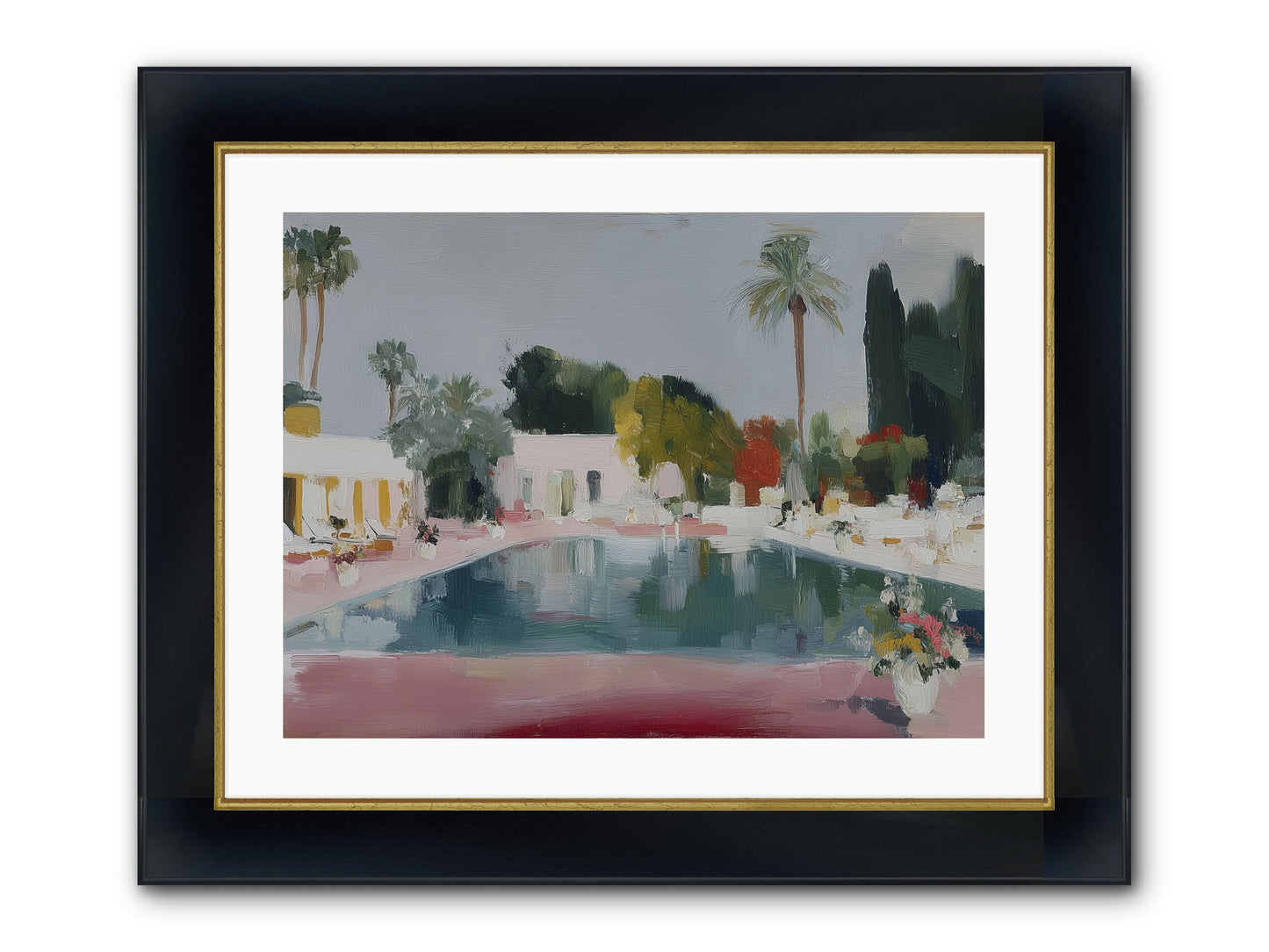 Panoramic Paradise Framed Print - Wide Black w/Gold 24x18